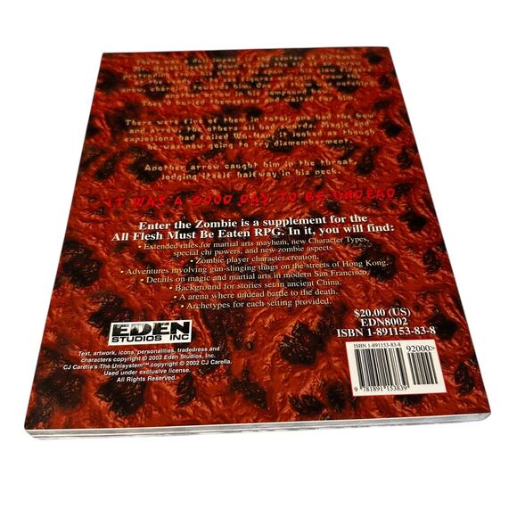 Enter The Zombie - All Flesh Must Be Eaten - Eden Studios Zombie RPG EDN8002 - Picture 2 of 2